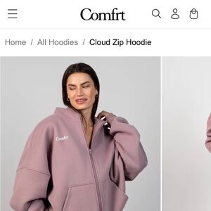 Comfrt Orchid Zip-Up Hoodie (M) and Sweatpants (L)